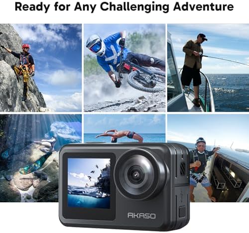 AKASO Brave 7 LE 4K30fps Action Camera with 128GB MicroSDXC U3 Memory Card Accessories Kit Bundle Ultra HD 131FT Waterproof Camera EIS 2.0 WiFi Remote Control Zoom Underwater Camera - Image 6